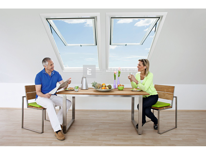 Roto Designo WDF R88C K WD Műanyag tetőtéri ablak felnyíló, alsó kilinccsel 7/9, 74x98 cm